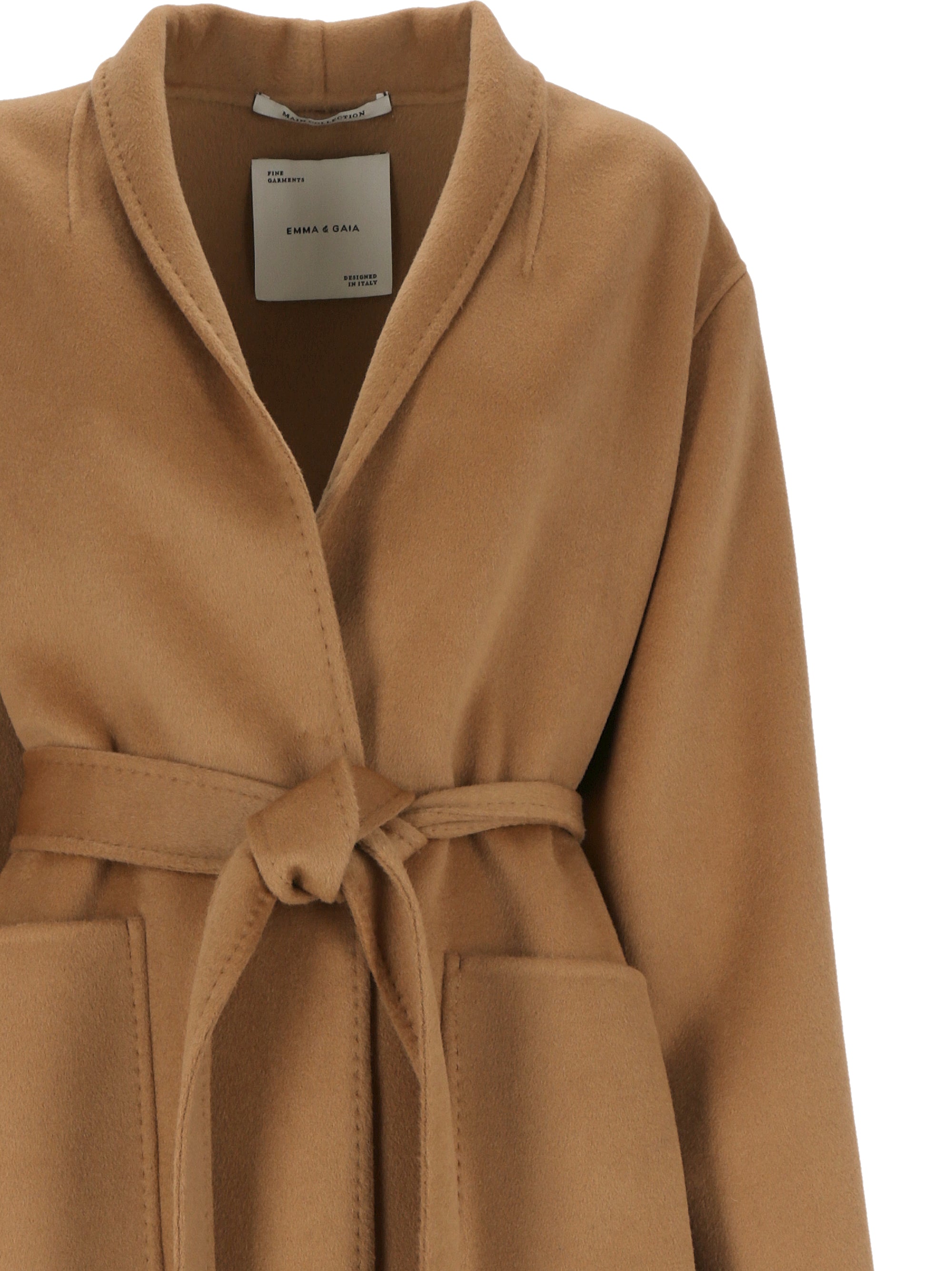 Emma&gaia 44S069 Woman Camel Coats - Zuklat