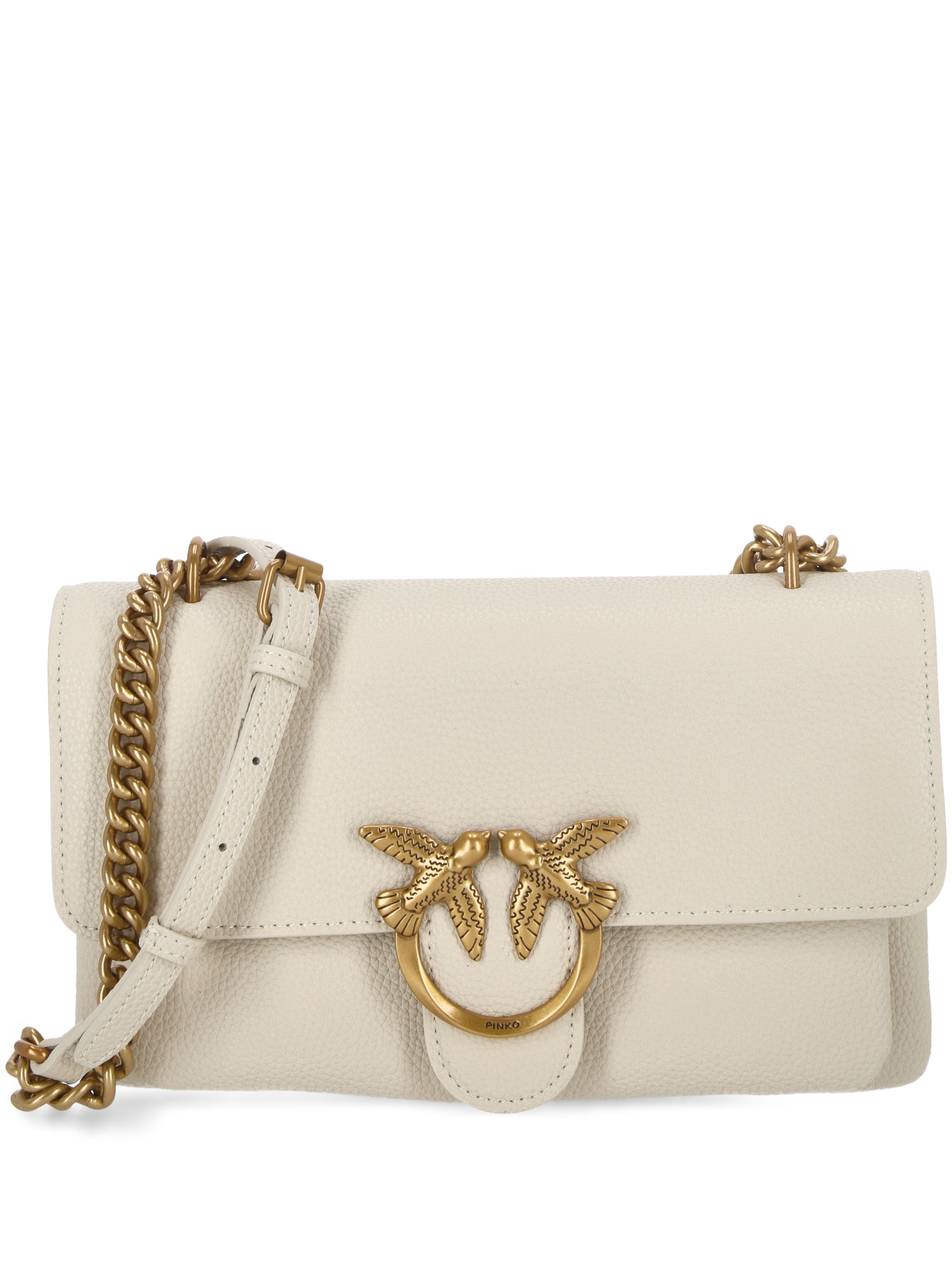 Pinko 104528 Woman BIANCO SETA-ANTIQUE GOLD Bags.. - Zuklat