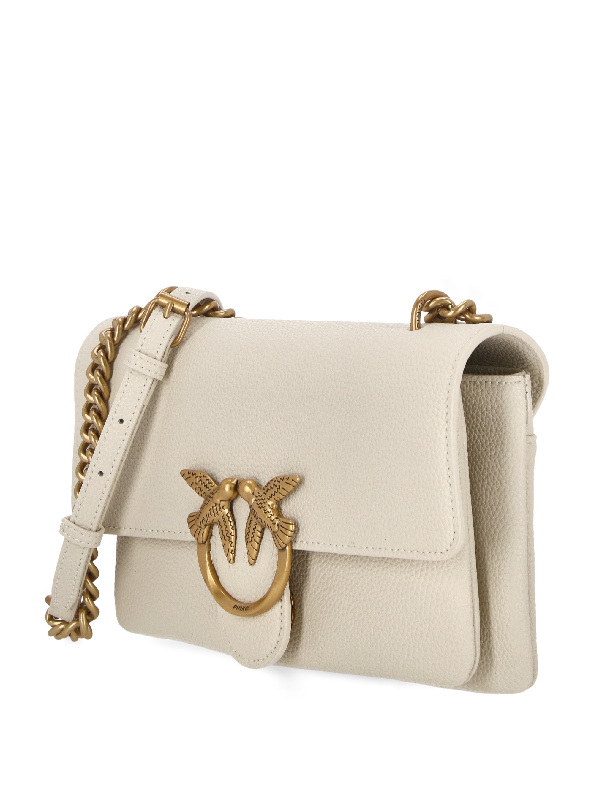 Pinko 104528 Woman BIANCO SETA-ANTIQUE GOLD Bags.. - Zuklat