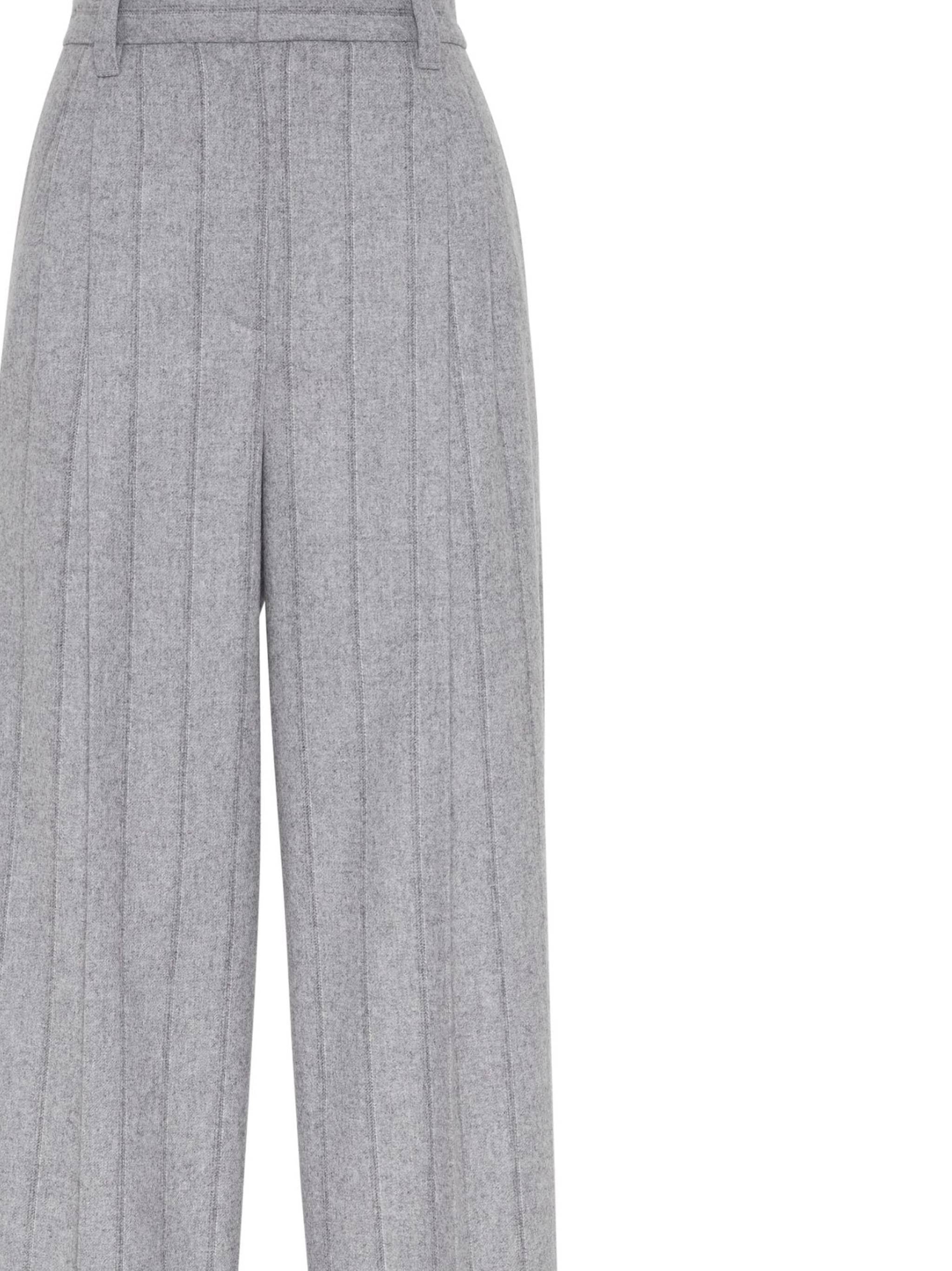 Brunello Cucinelli MD589P8725 Woman Grey Trousers - Zuklat