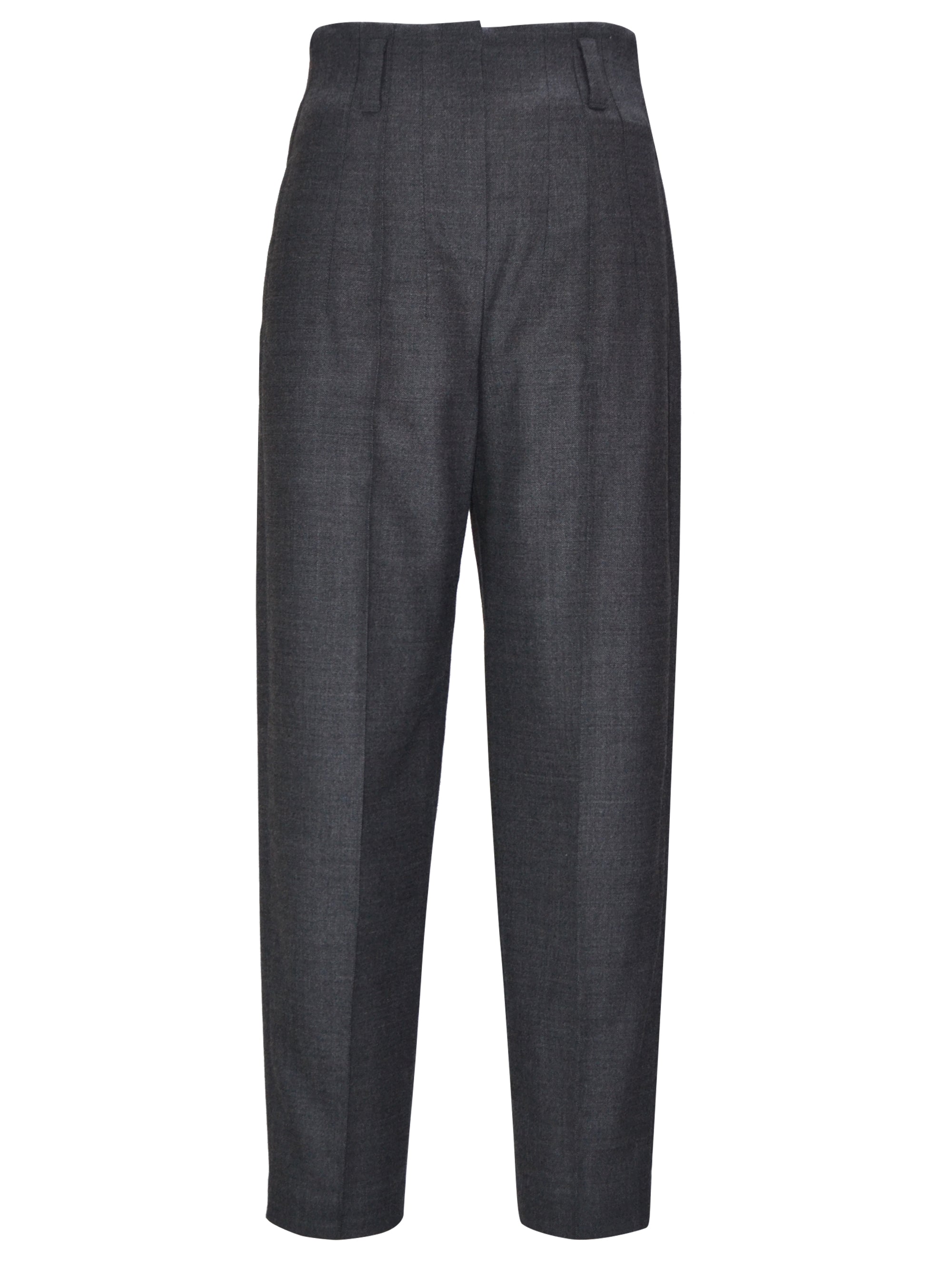 Brunello Cucinelli MB116P8682 Woman Grey Trousers - Zuklat