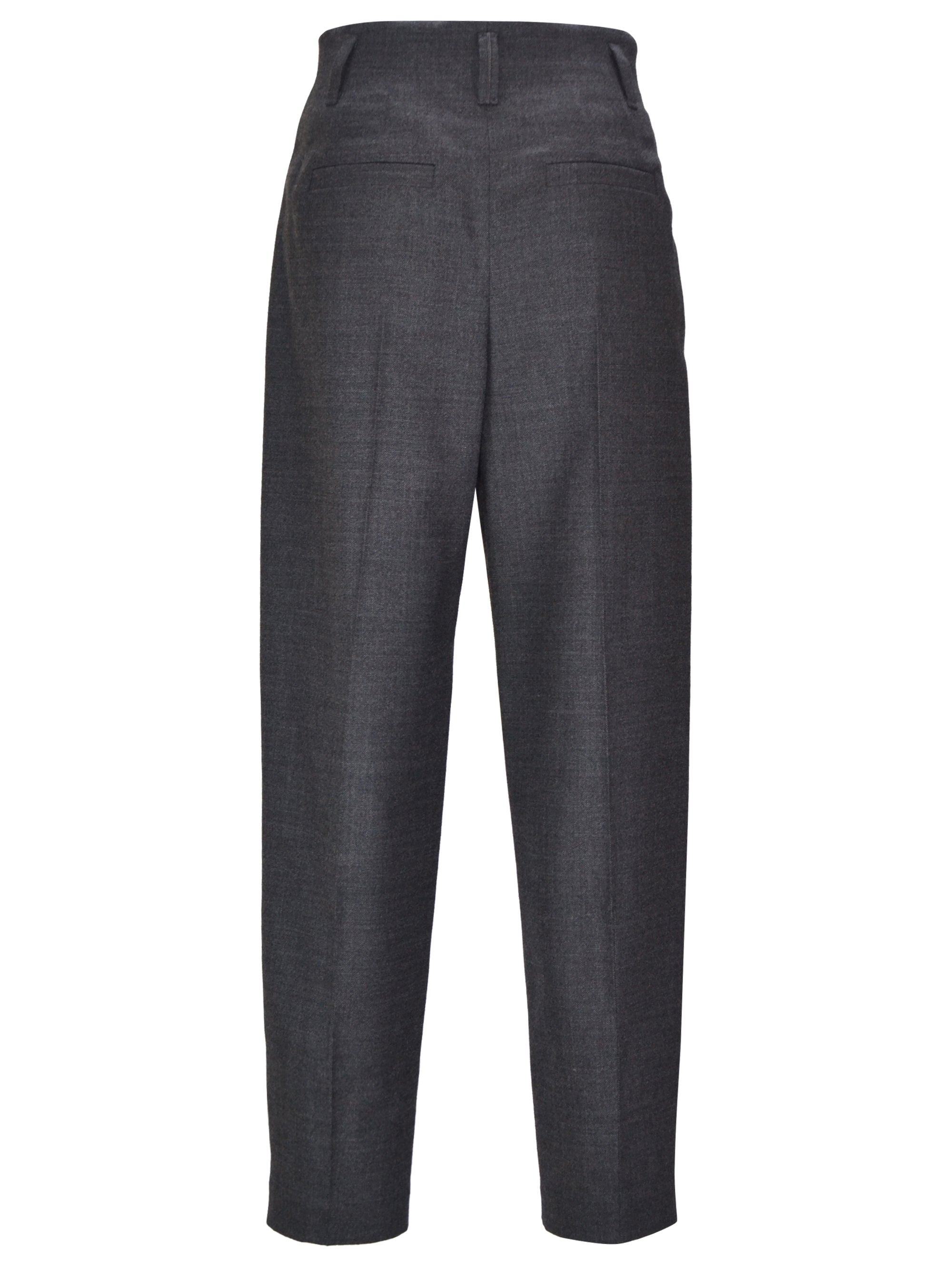 Brunello Cucinelli MB116P8682 Woman Grey Trousers - Zuklat