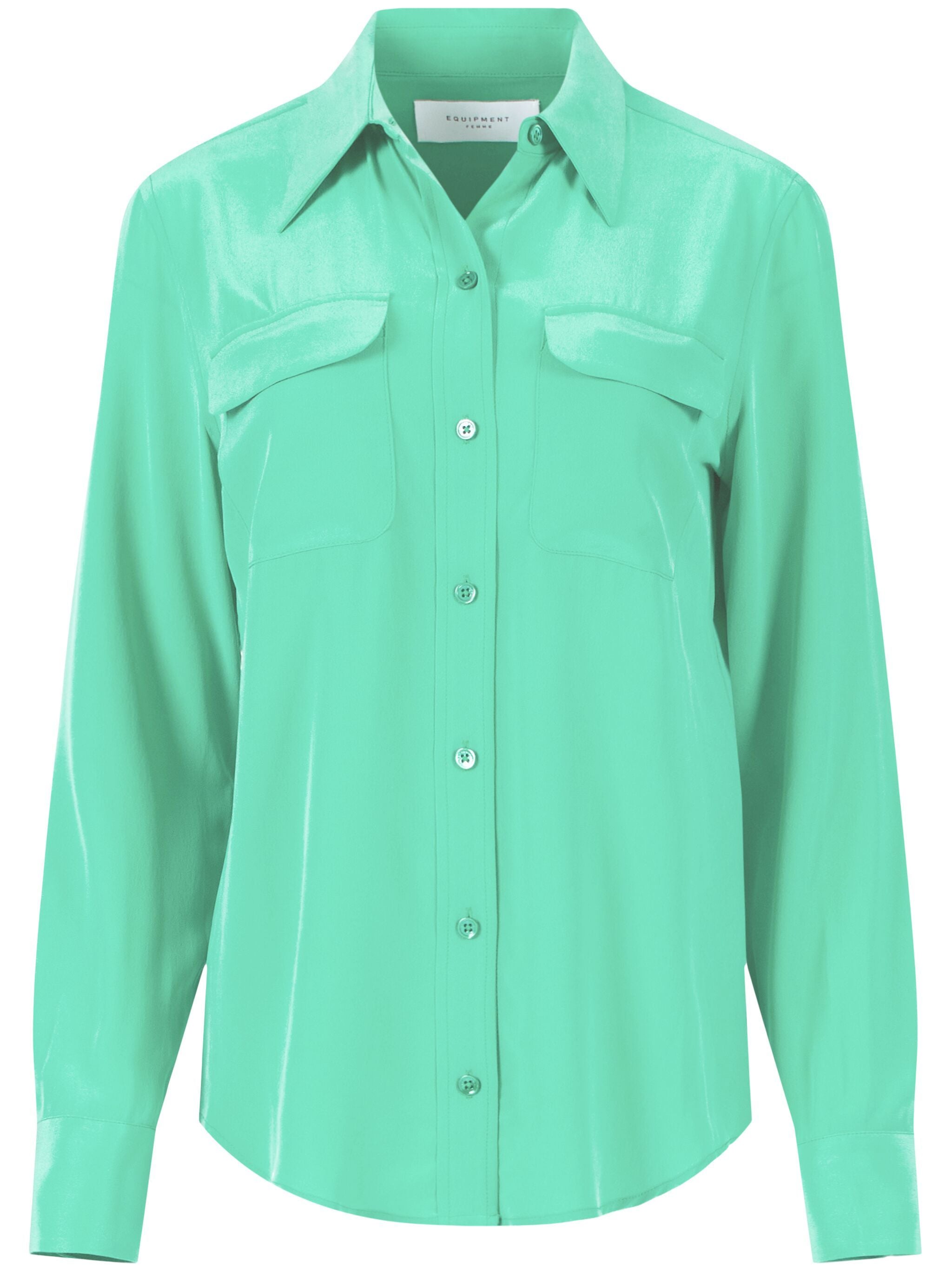 Equipment Q23E231 Woman Emerald Shirts - Zuklat