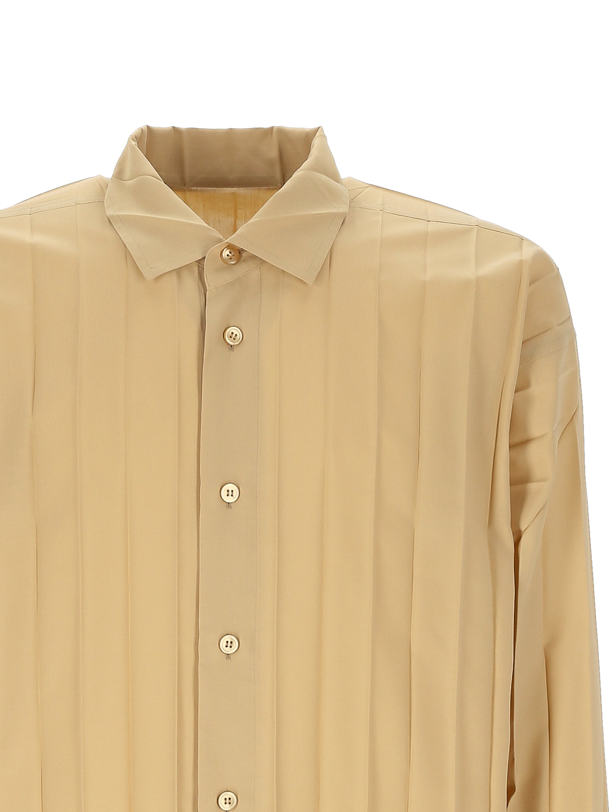 Issey Miyake HP48FJ311 Man Beige Shirts - Zuklat