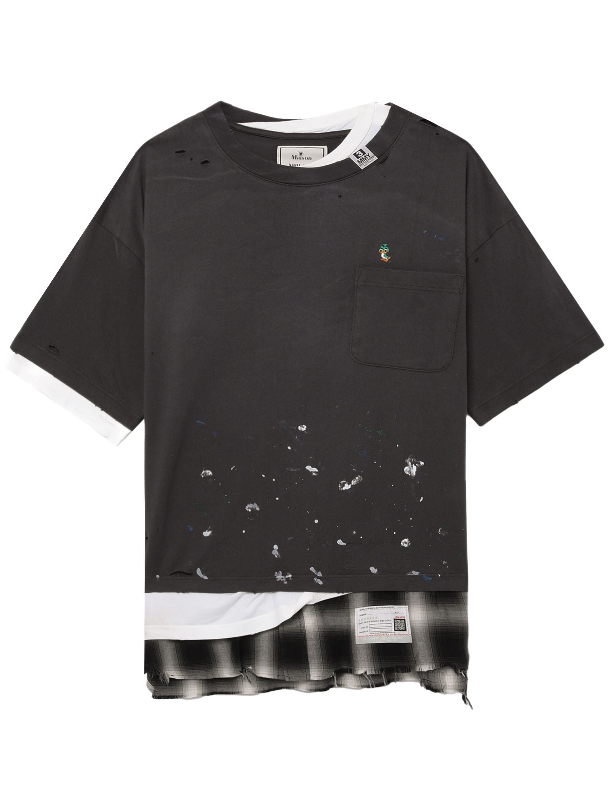 MIHARA YASUHIRO A13TS621 Man Black T-shirts and Polos - Zuklat