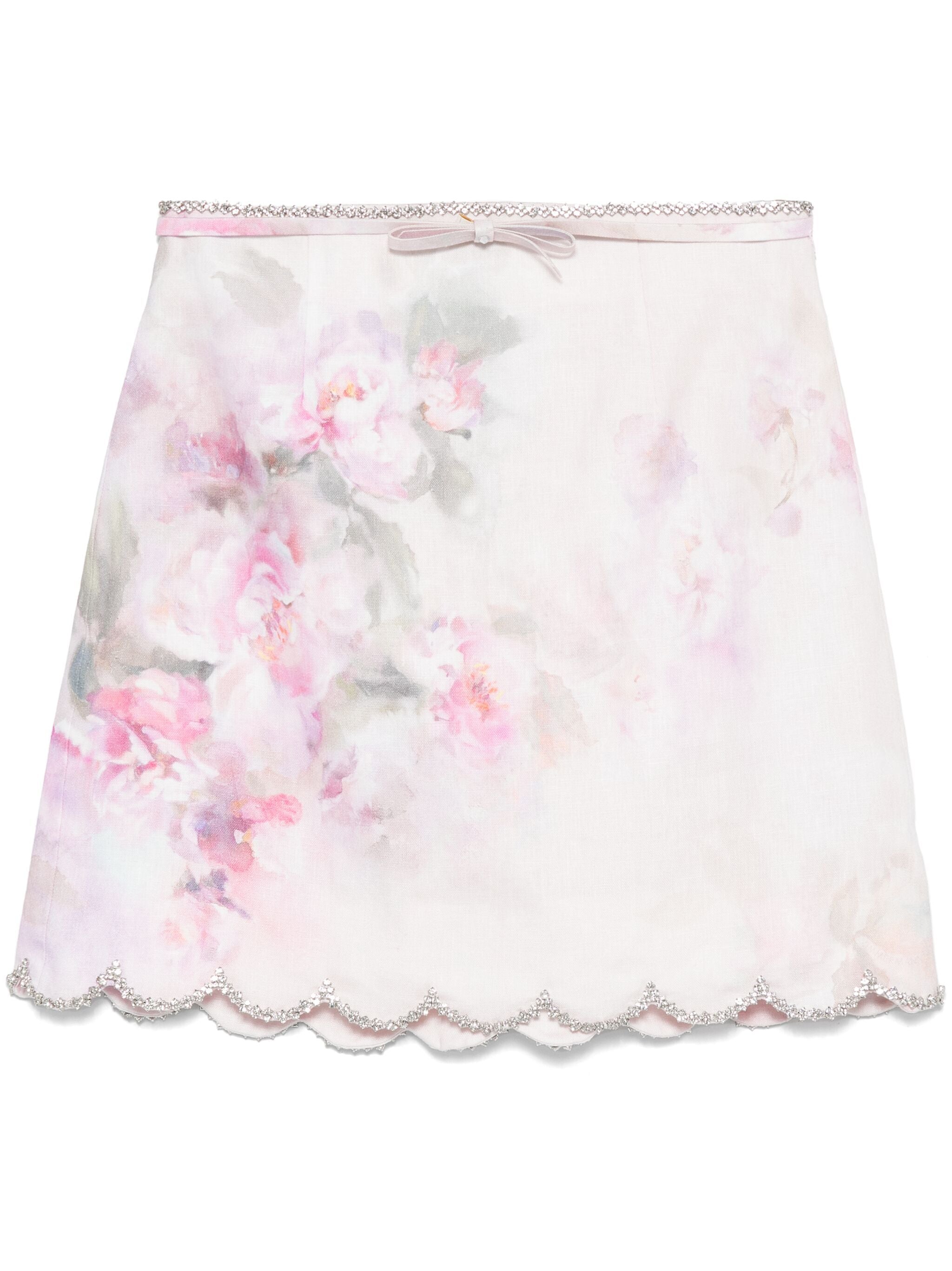 Zimmermann 2164SR251 Woman PINK FLORAL Skirts - Zuklat