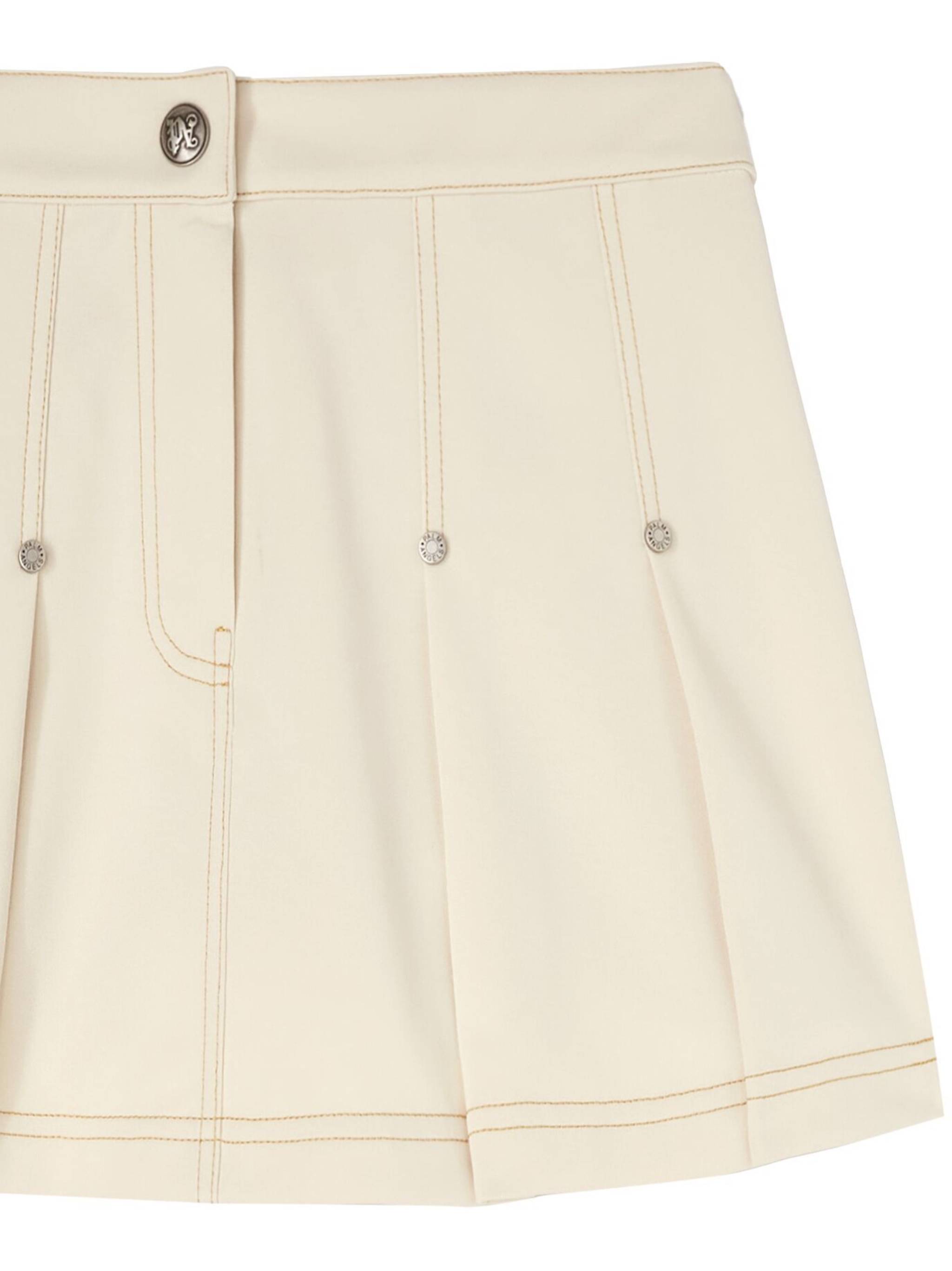 Palm Angels PWCC085S25FAB001 Woman IVORY-IV Skirts - Zuklat