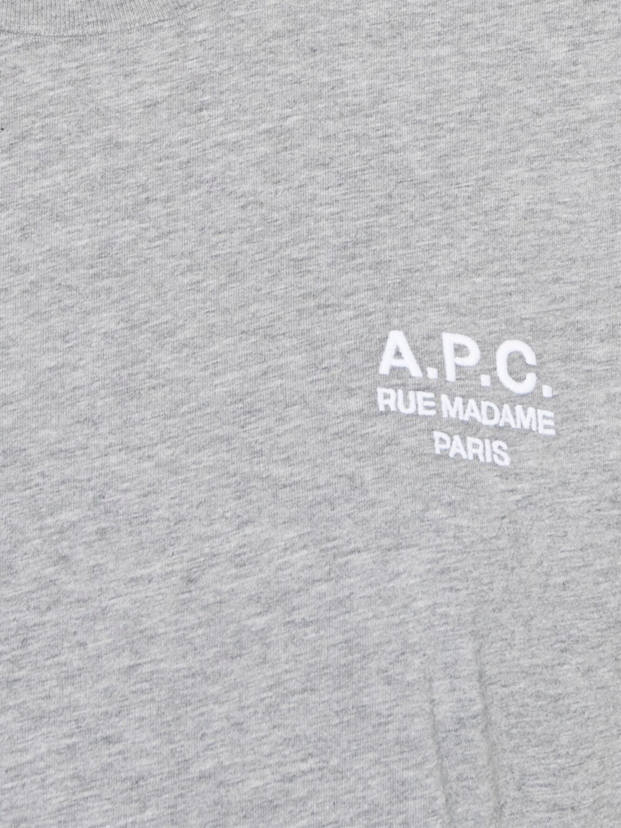 A.P.C. COHBMF26389 Woman GRIS CHINE/BLANC T-shirts and Polos - Zuklat