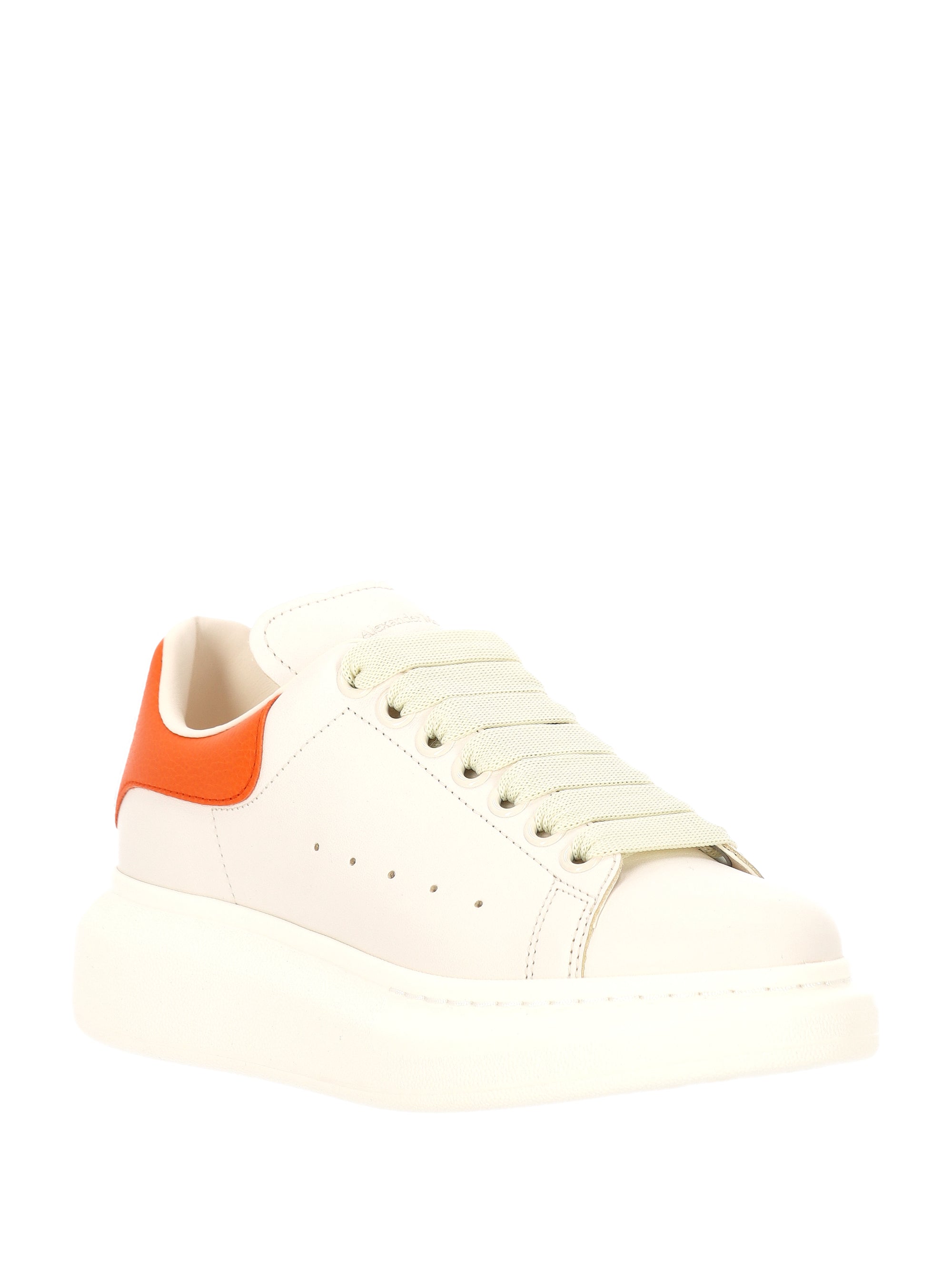 Alexander McQueen 553770 Woman OFF WHITE/ORANGE Sneakers - Zuklat