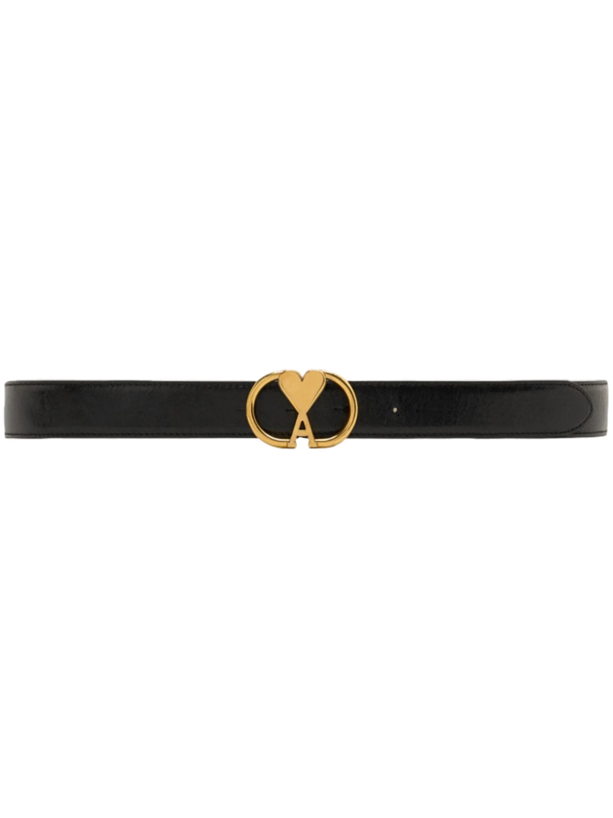 Ami UBL105.AL0051 Woman BLACK/VIBRATED BRASS Belts - Zuklat