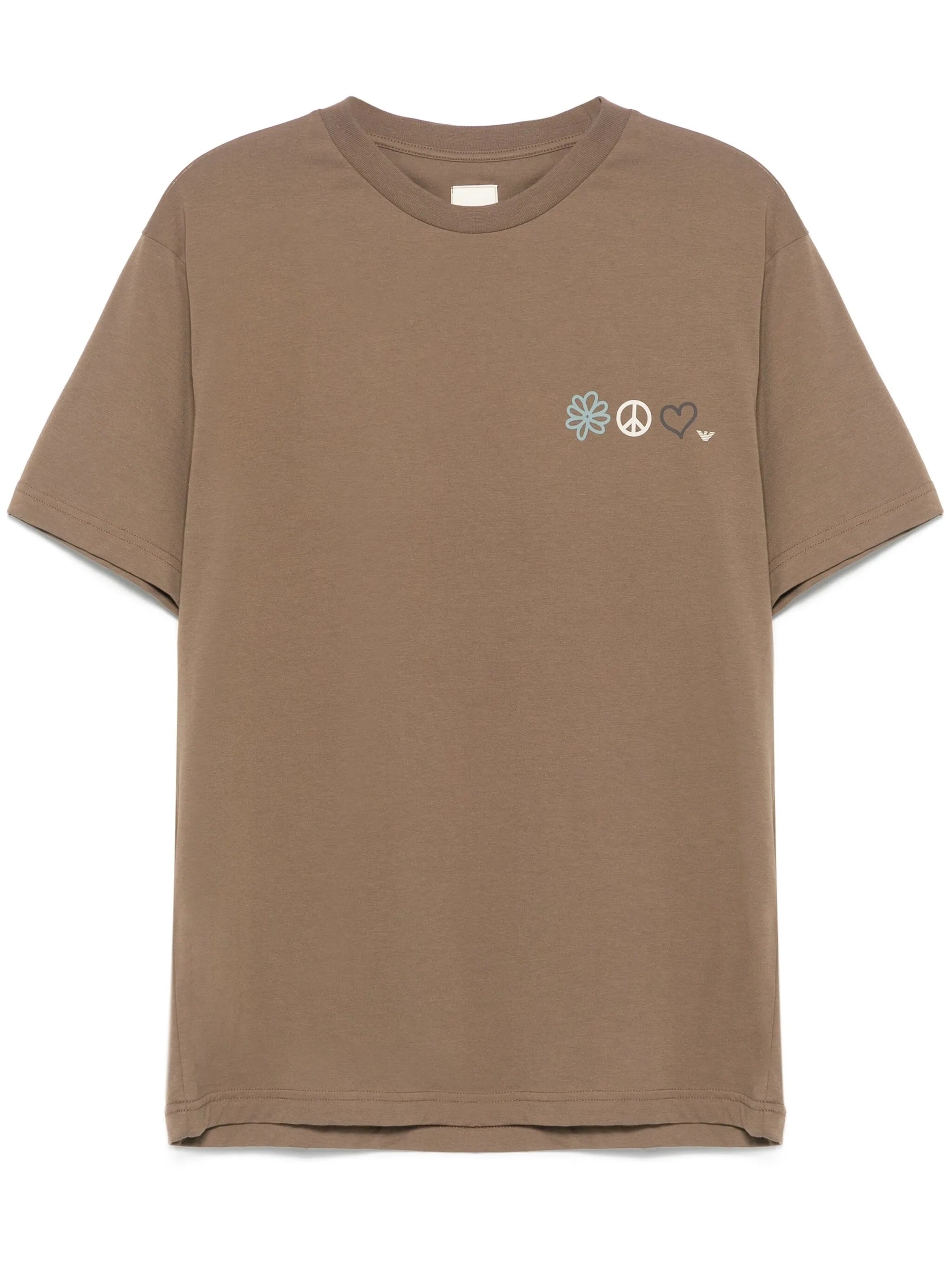 Emporio Armani EM001717 Man Brown T-shirts and Polos - Zuklat