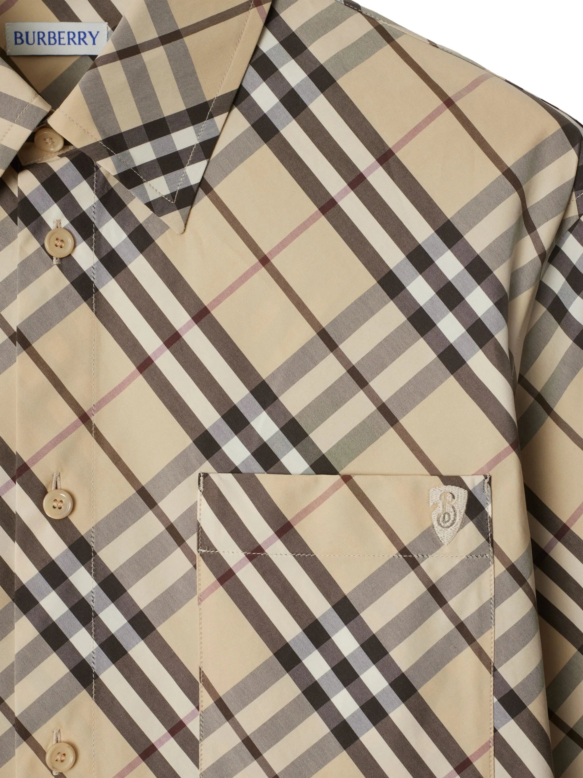 Burberry 8105202 Man ALABASTER IP CHECK Shirts - Zuklat