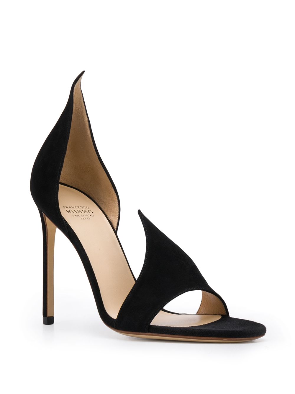 Francesco Russo R1S087 Woman Black Sandals - Zuklat