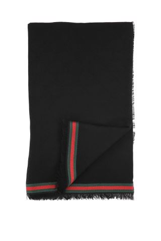 Gucci 795284 Man Black/dark green Scarfs - Zuklat