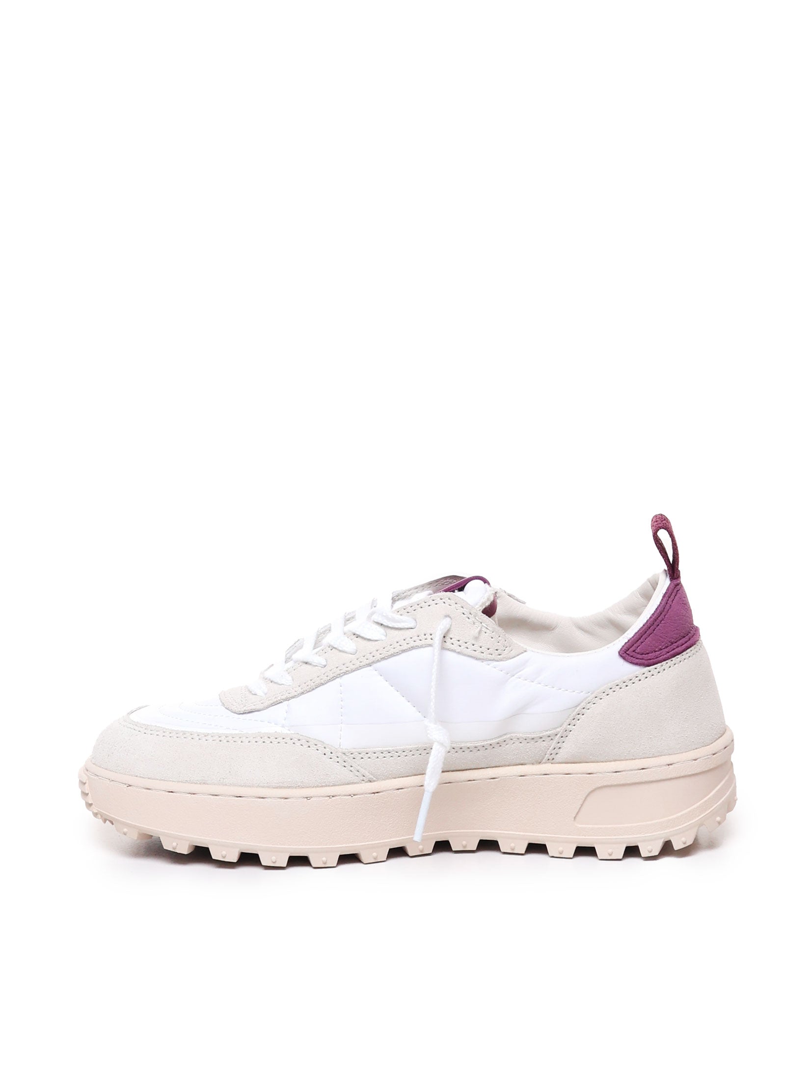 D.A.T.E. W411 Woman WHITE-PURPLE Sneakers - Zuklat