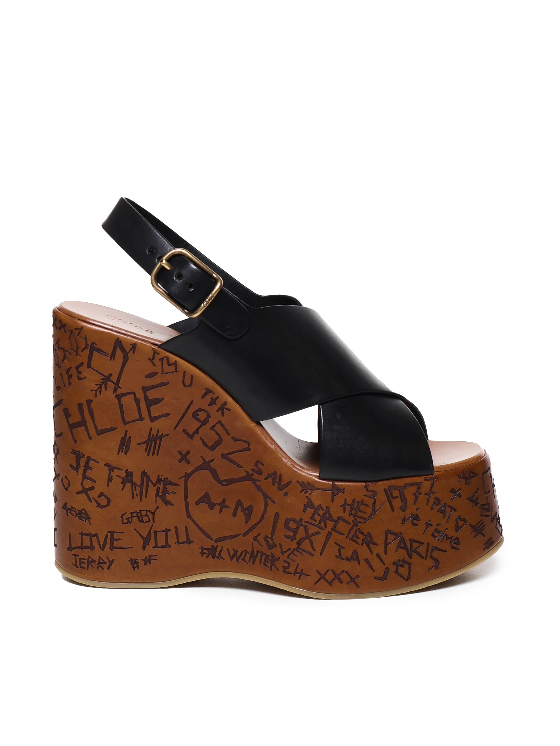 Chloè CHC24A02YLU Woman Black Sandals - Zuklat