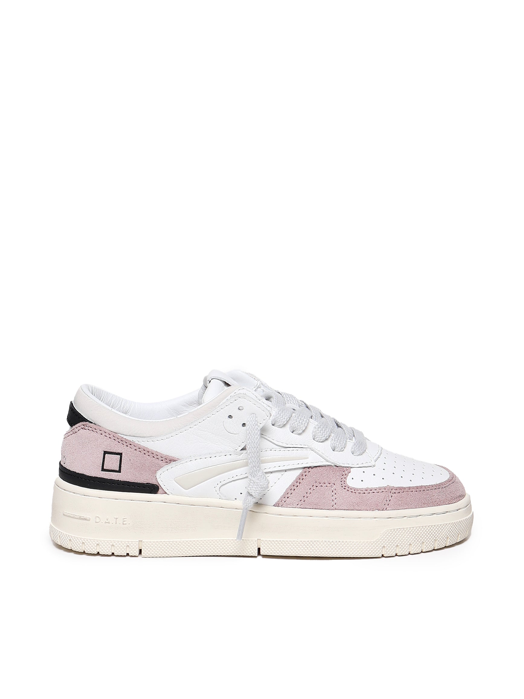 D.A.T.E. W411 Woman WHITE-PINK Sneakers - Zuklat