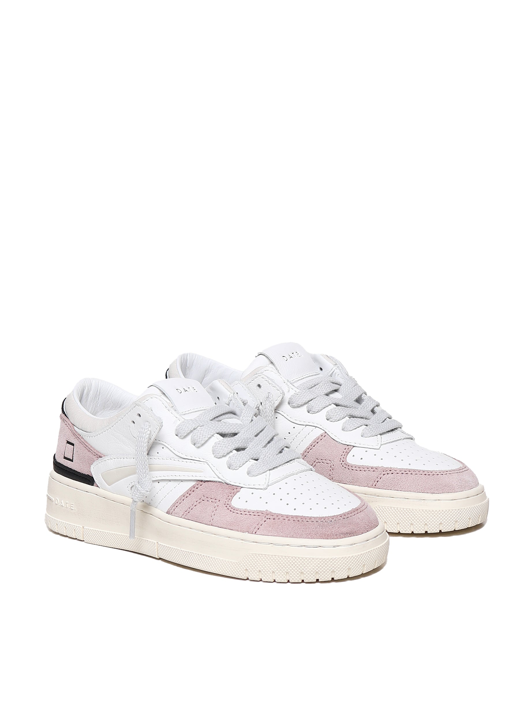 D.A.T.E. W411 Woman WHITE-PINK Sneakers - Zuklat