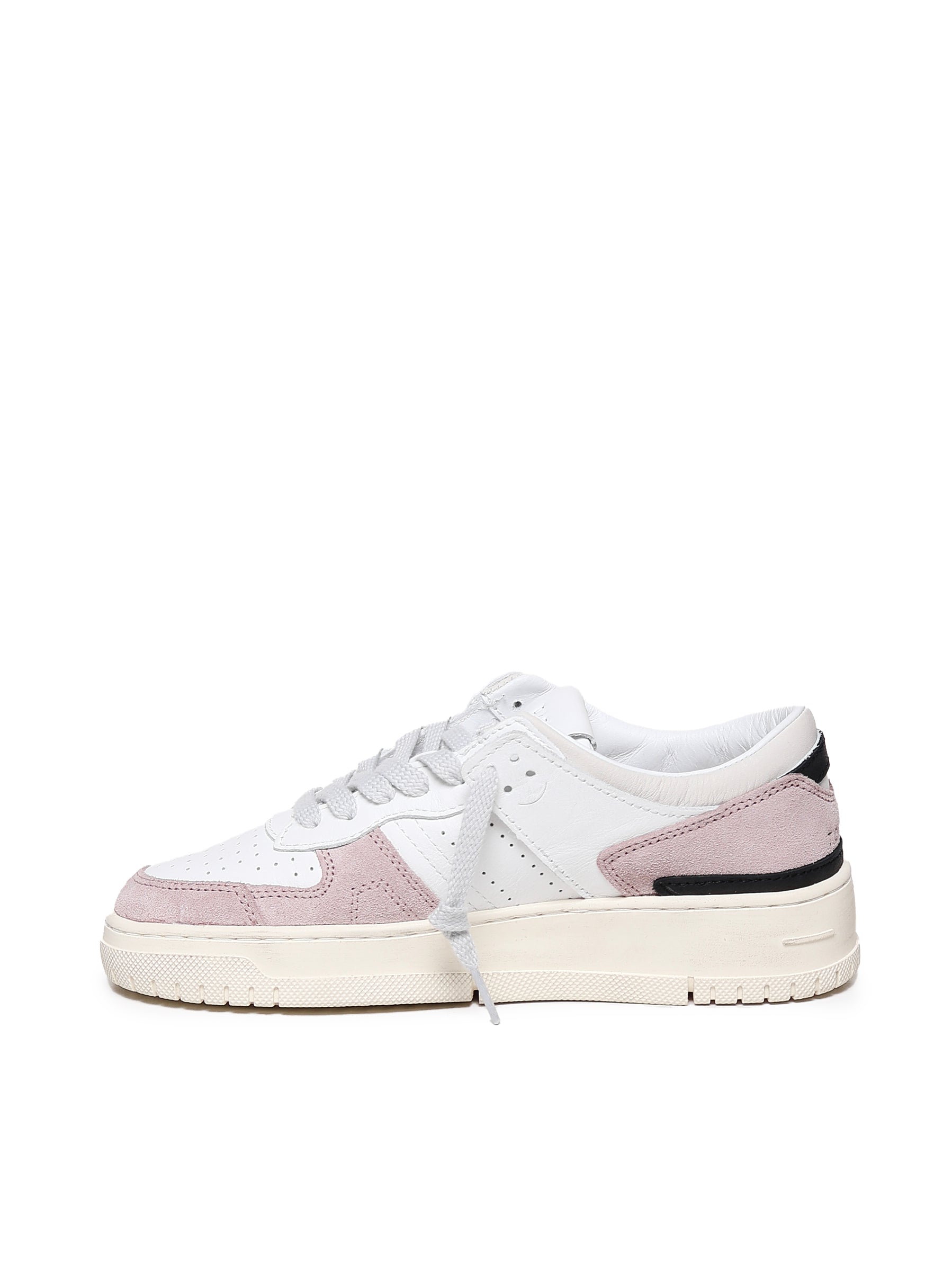 D.A.T.E. W411 Woman WHITE-PINK Sneakers - Zuklat