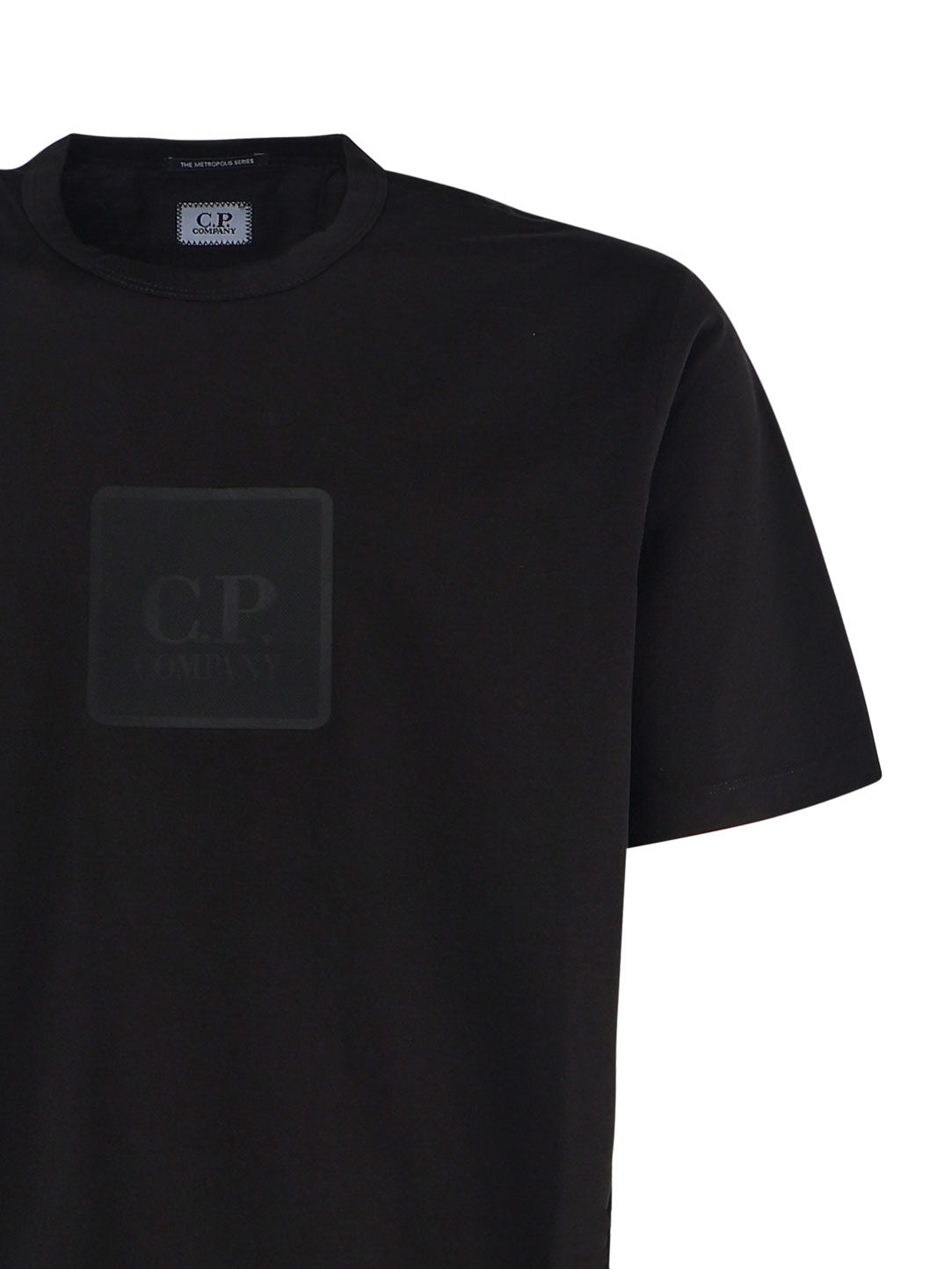 C.P.Company 17CLTS037A00 Man Black T-shirts and Polos - Zuklat