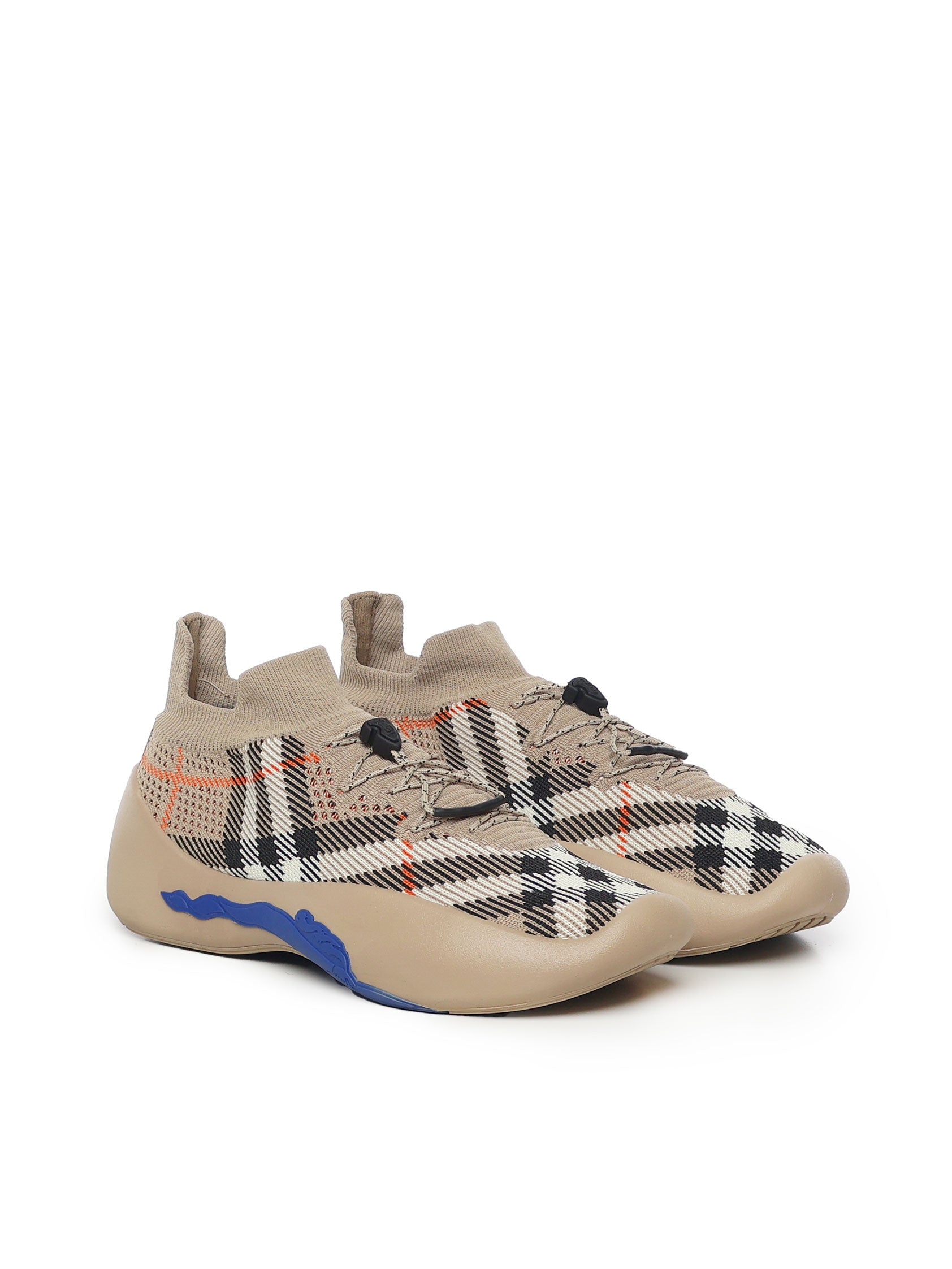 Burberry 8099320 Man BEIGE VINTAGE check Sneakers - Zuklat