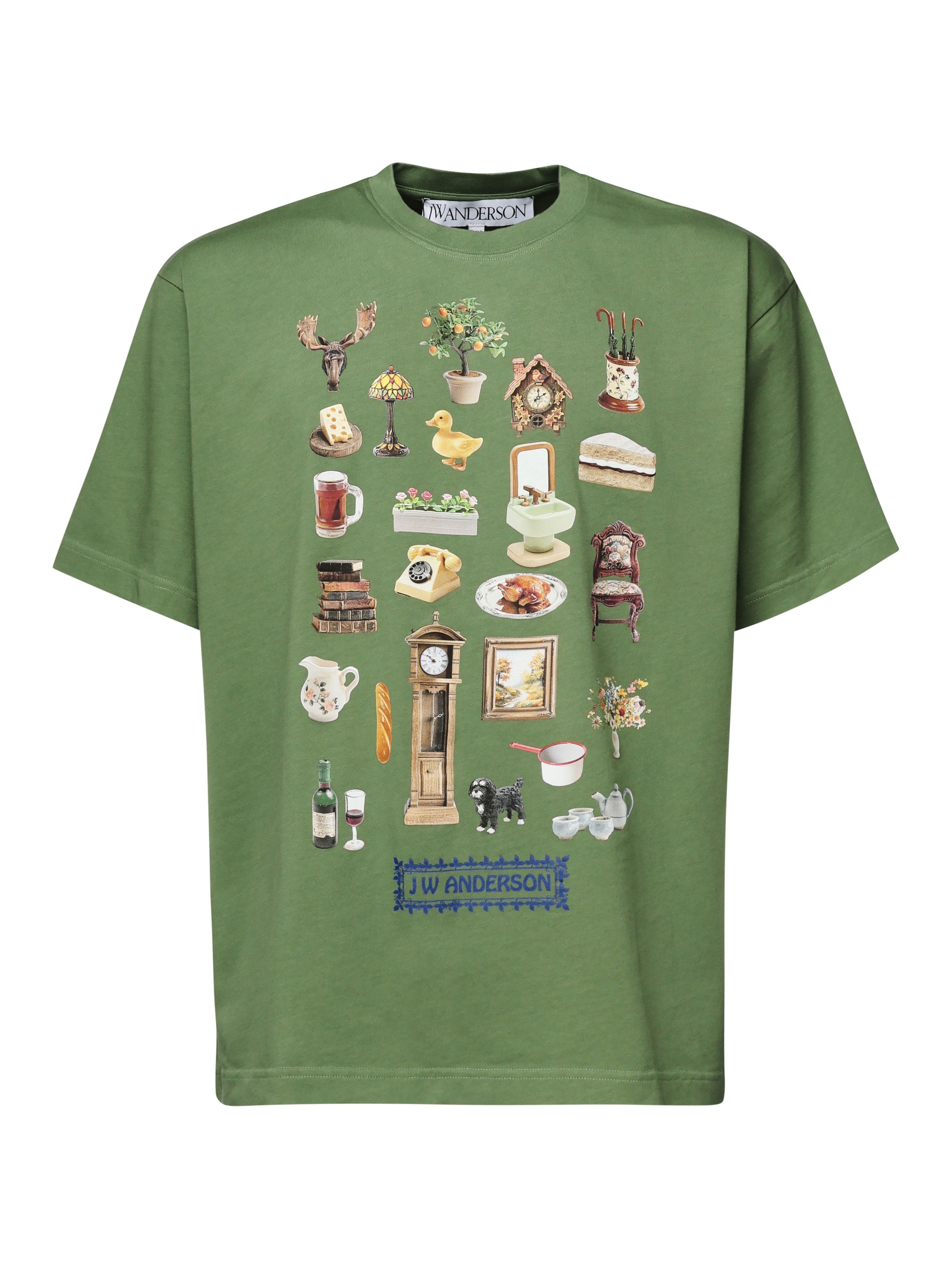 JW ANDERSON JT0273 Man Green T-shirts and Polos - Zuklat