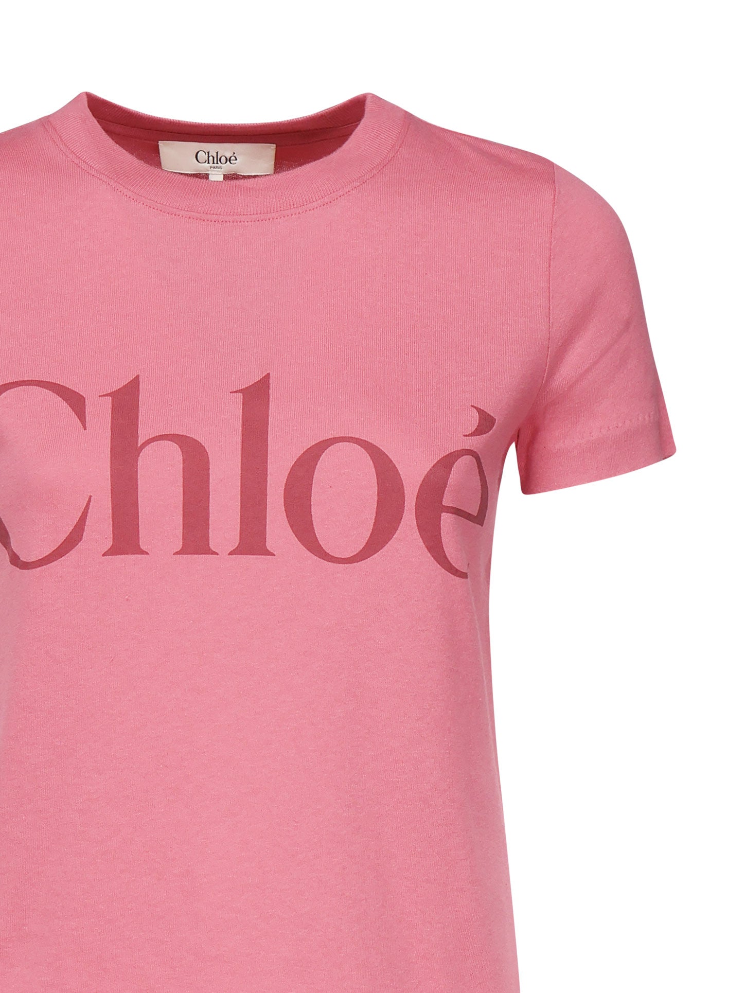 Chloè CHC25SJH081926N8 Woman Pink T-shirts and Polos - Zuklat