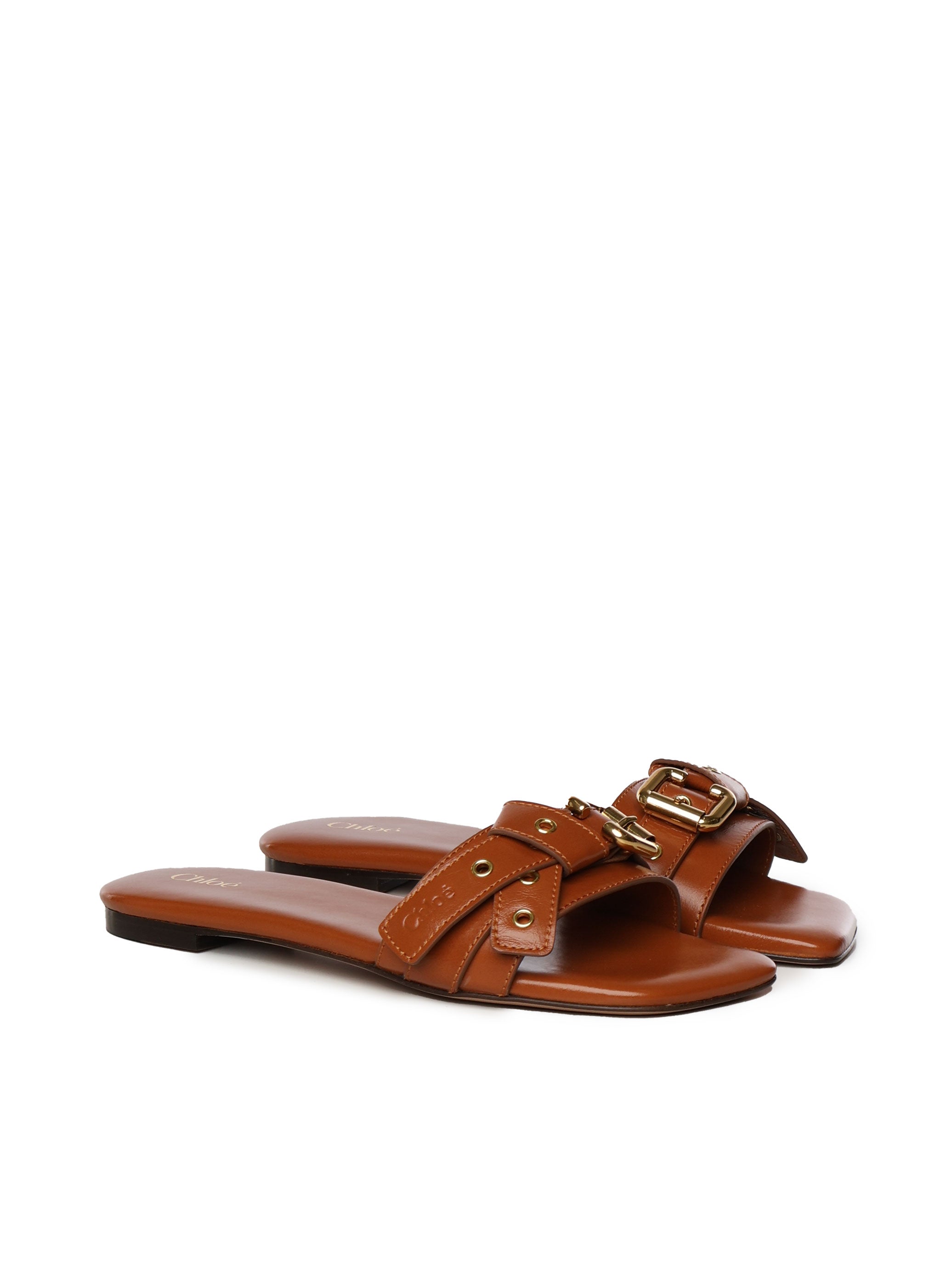 Chloè CHC25S08NQJ Woman Brown Sandals - Zuklat