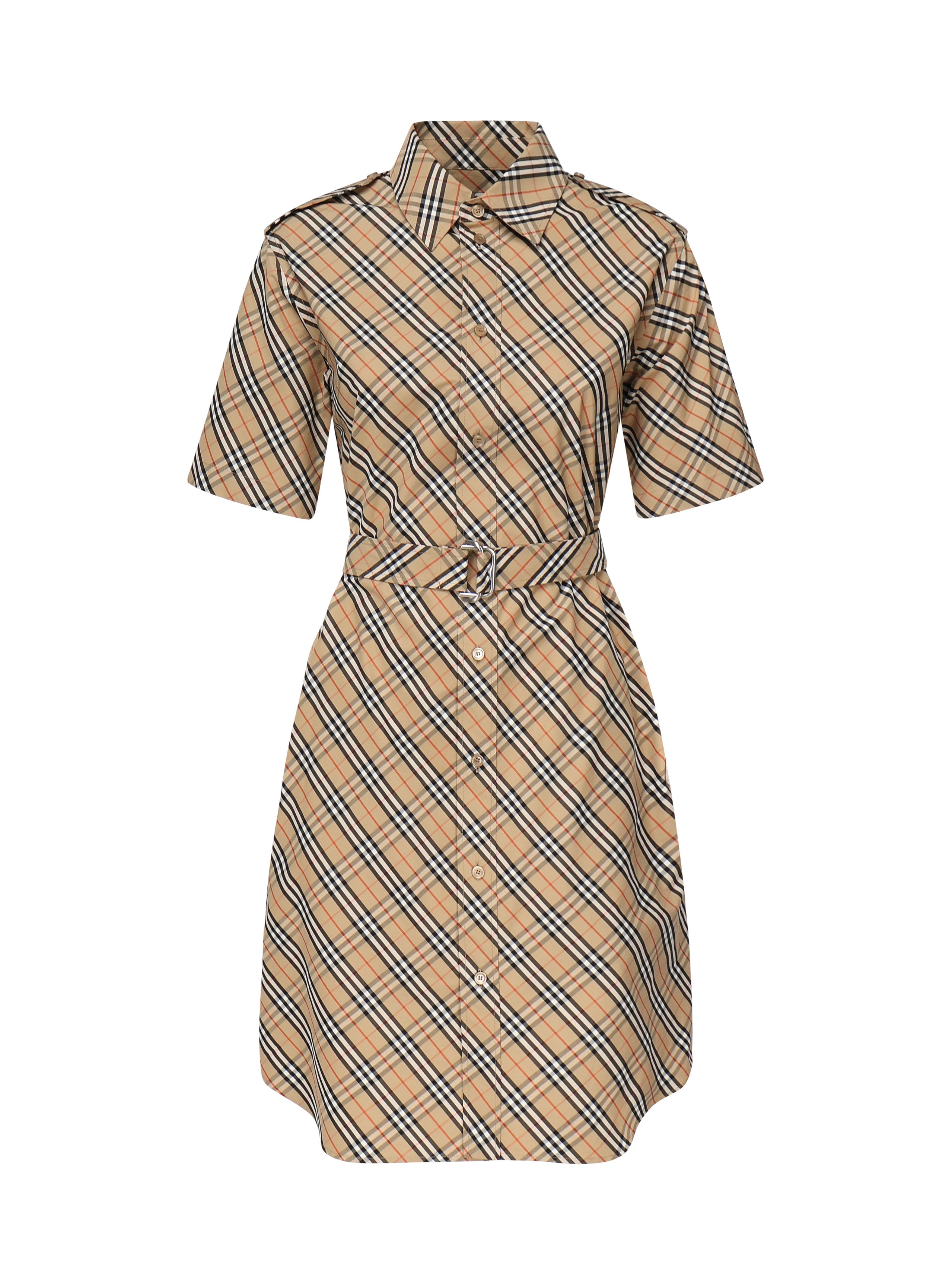 Burberry 8106067 Woman Beige Dresses - Zuklat